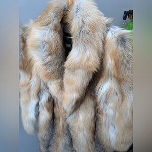 Sand Dune Fox Fur Coat